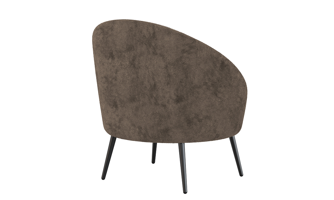 Каро / Кресло для отдыха велюр Панда браун шоколад